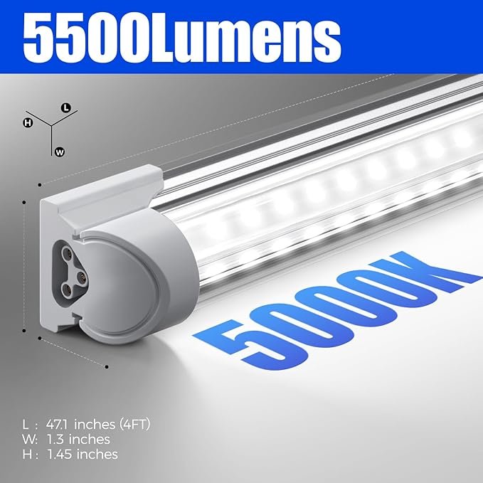 40W LED Shop Lights 4FT Daylight White High Output - Image 4
