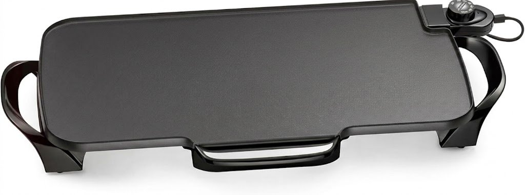 22-Inch Electric Griddle with Removable Handles, Black - Image 2