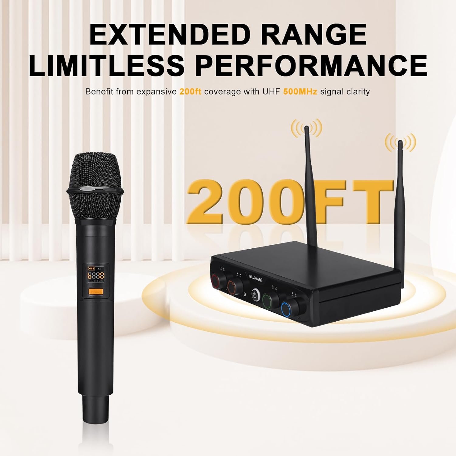 4-Channel UHF Wireless Microphone System for Karaoke, Singing, Events - Image 3