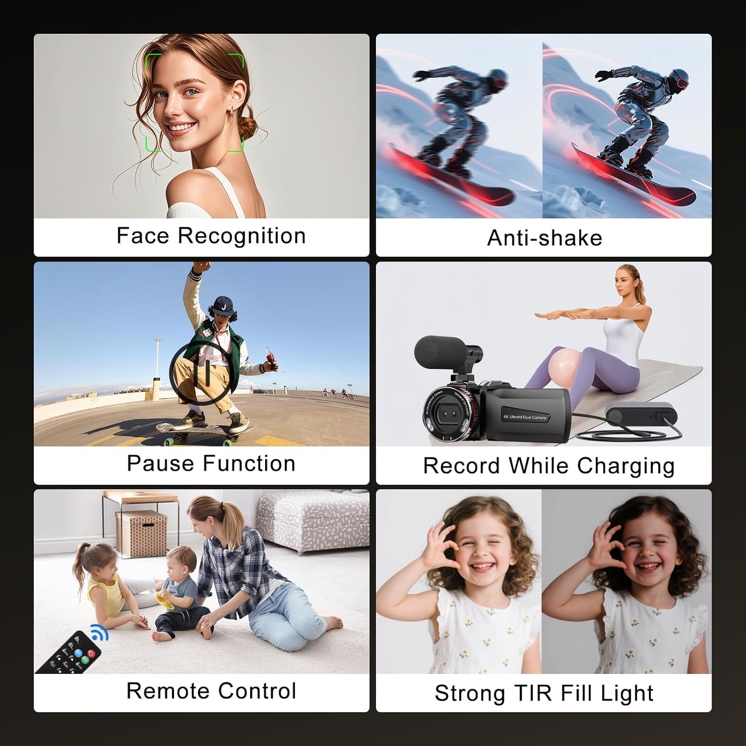 4K Vlogging Camera 64MP Dual Camcorder for TikTok & YouTube - Image 3