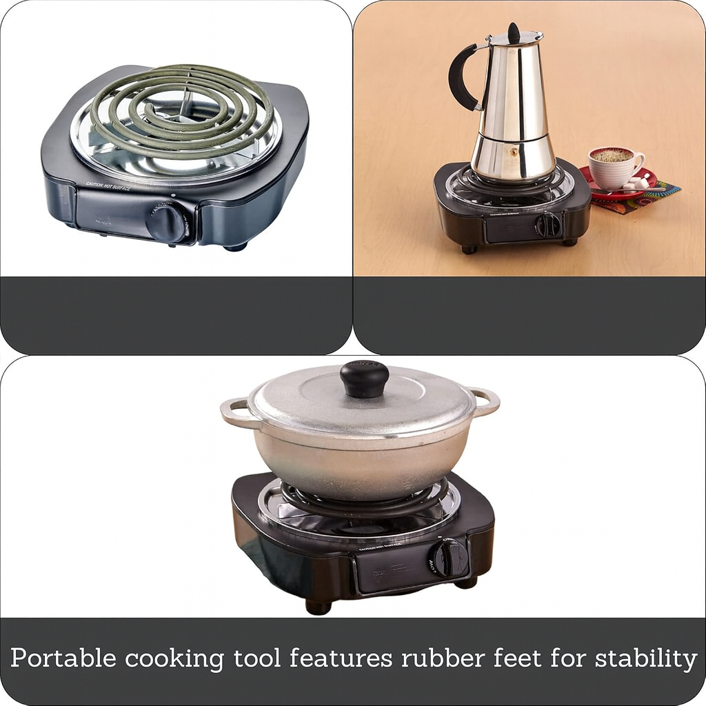 1100W Electric Single Burner Cooktop Black - Image 3