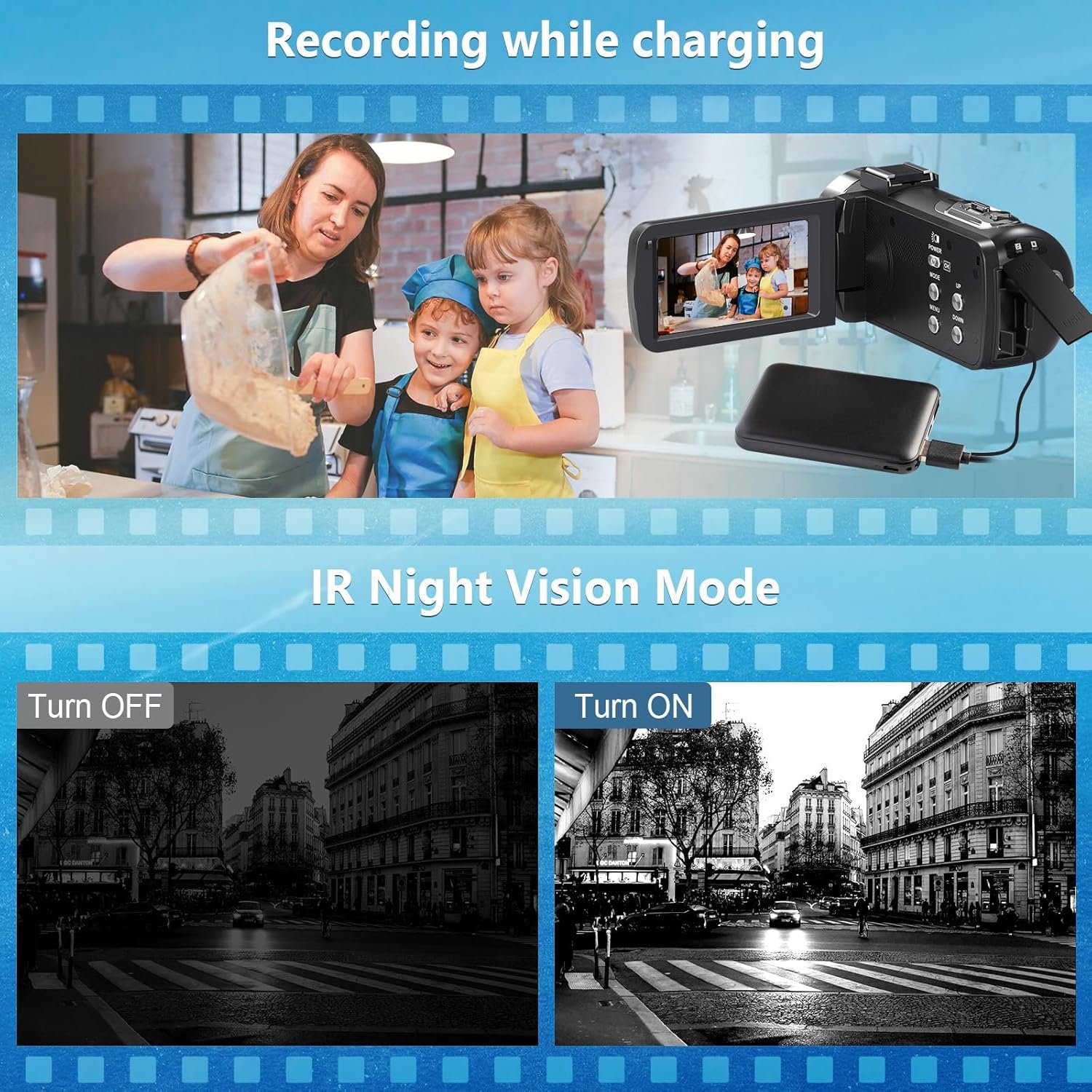 4K Vlogging Camcorder 80MP Video Camera with Night Vision - Image 4