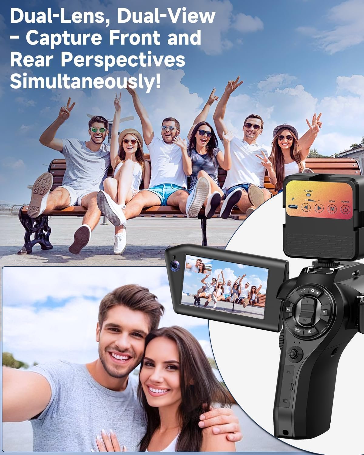 8K Vlogging Camera 75MP Camcorder with Dual View & WiFi - Image 4
