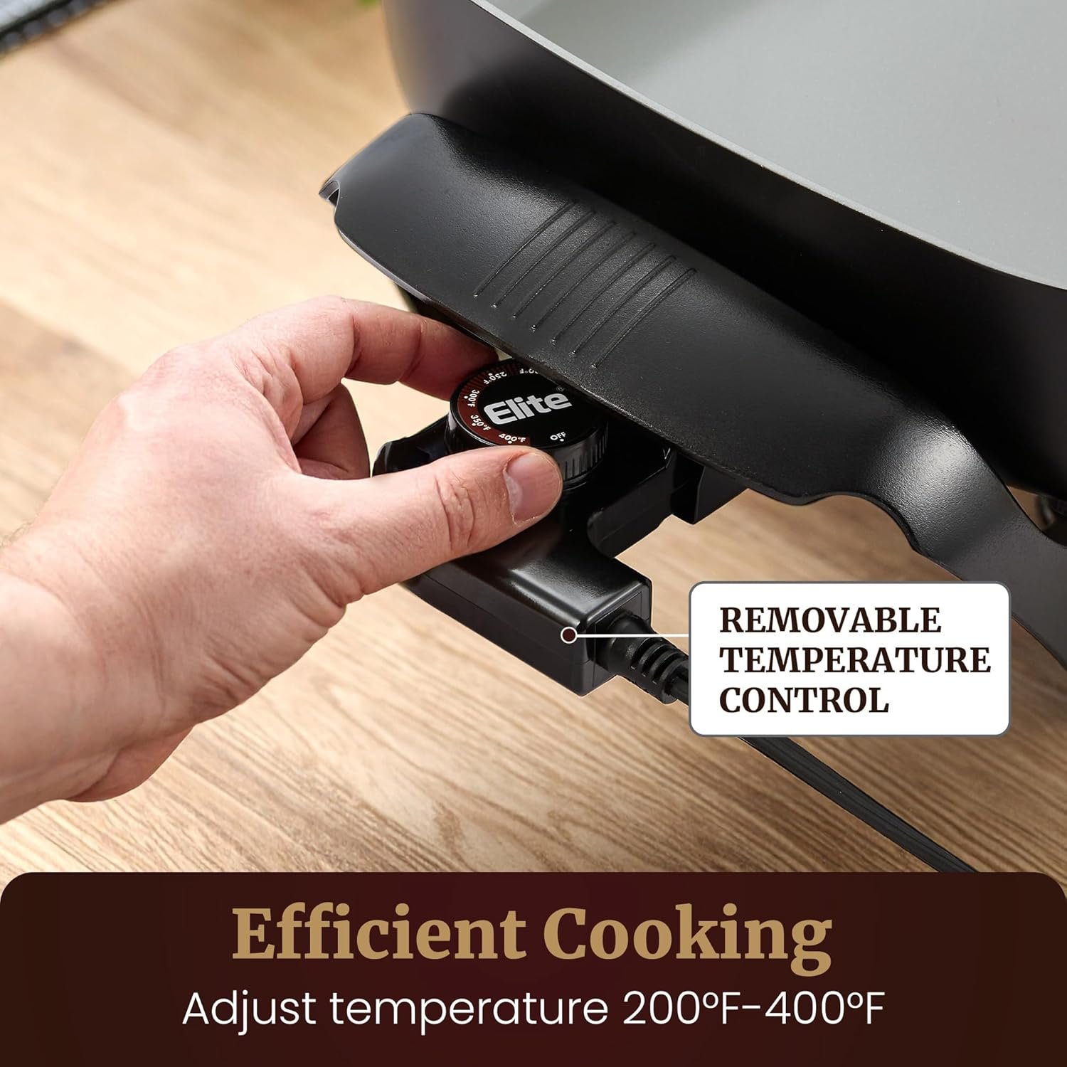 12 Inch Ceramic Electric Skillet PFAS Free Deep Dish 1200W - Image 2