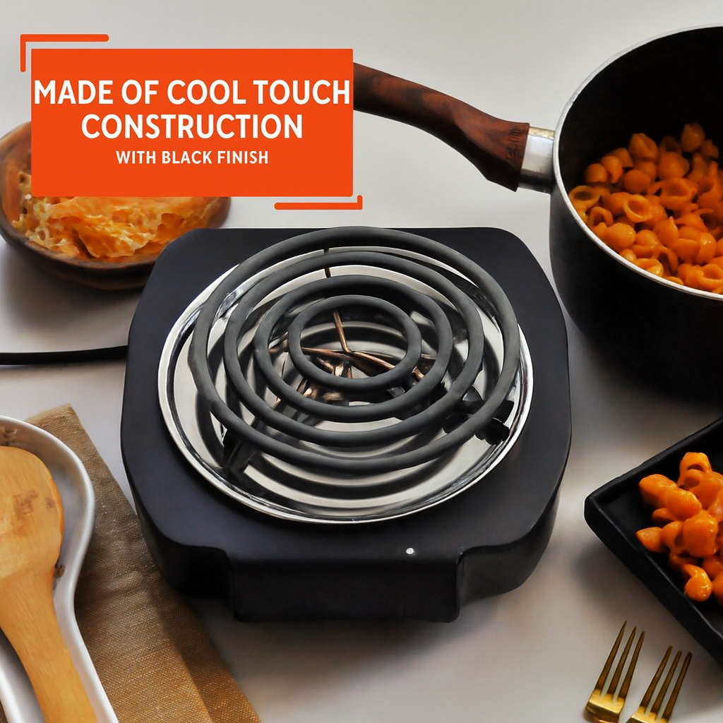 1100W Electric Single Burner Cooktop Black - Image 4