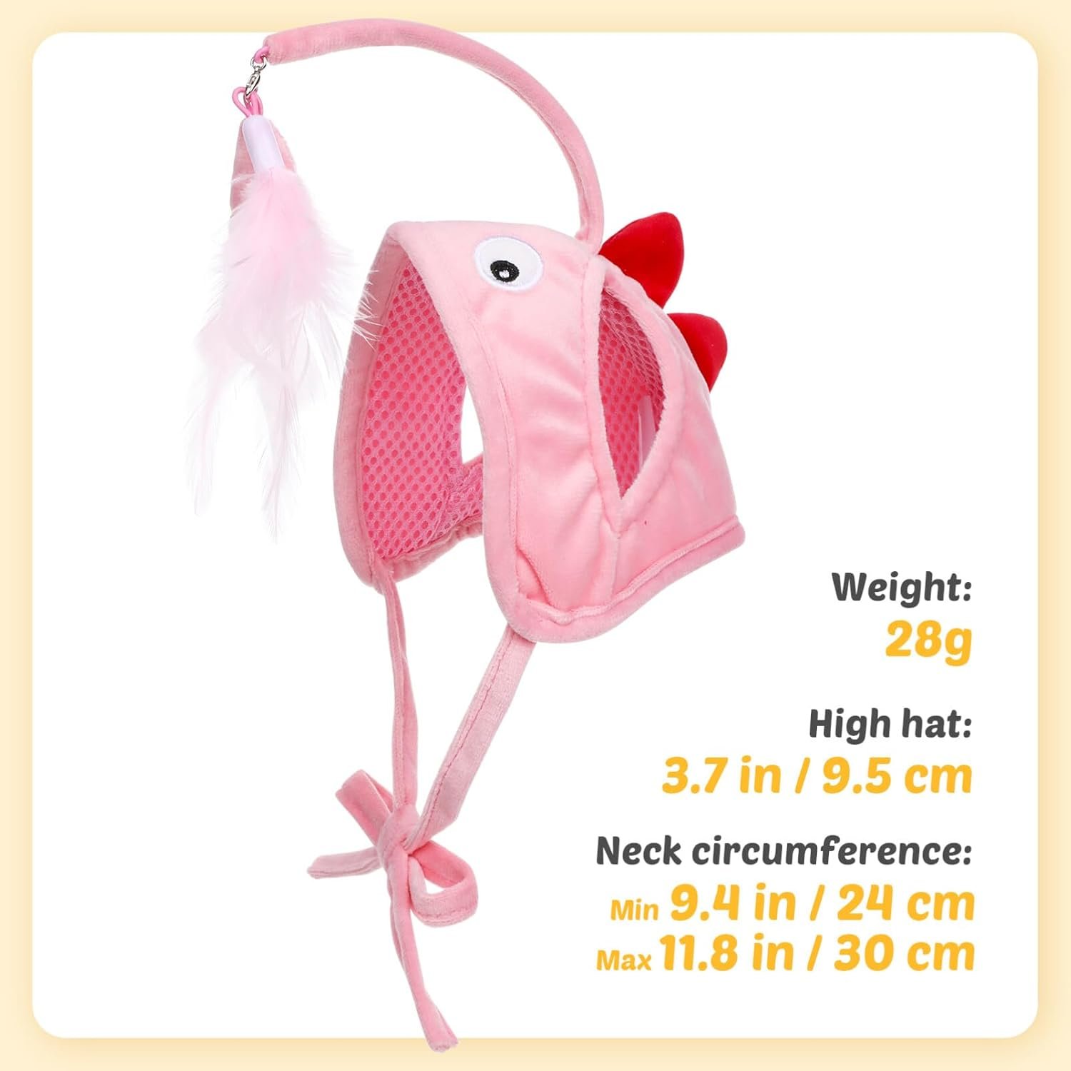 2-Pack Head-Mounted Interactive Cat Feather Toy with Adjustable Hat Strap - Image 4
