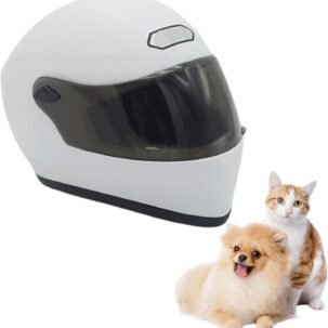 Full Face Pet Motorcycle Helmet for Dogs and Cats Riding