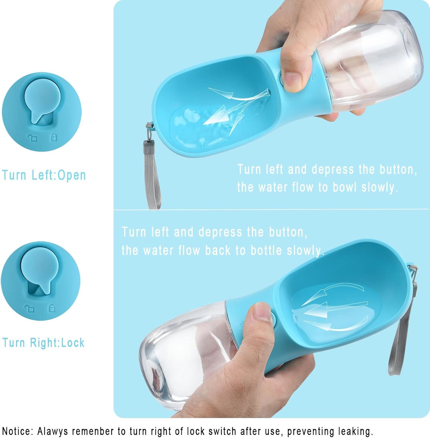 Portable Dog Water Bottle and Food Container for Hiking Trips - Image 2