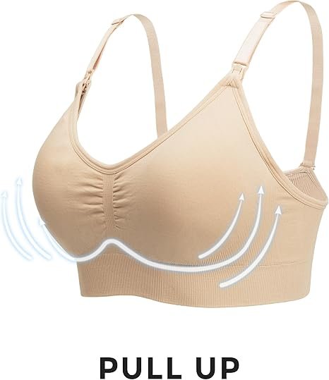 Wireless Nursing Bras for Breastfeeding with Removable Pads and Extenders - Image 2