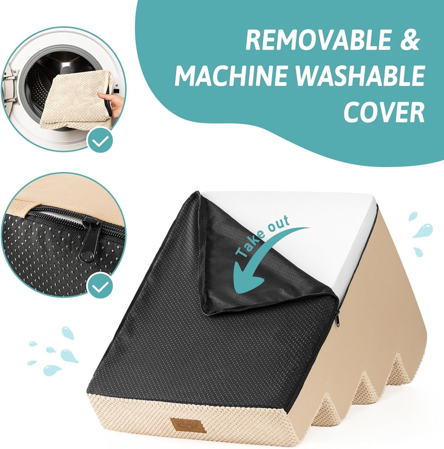 Non-Slip Dog Steps for High Beds, 17.7-Inch Height for Puppies - Image 4