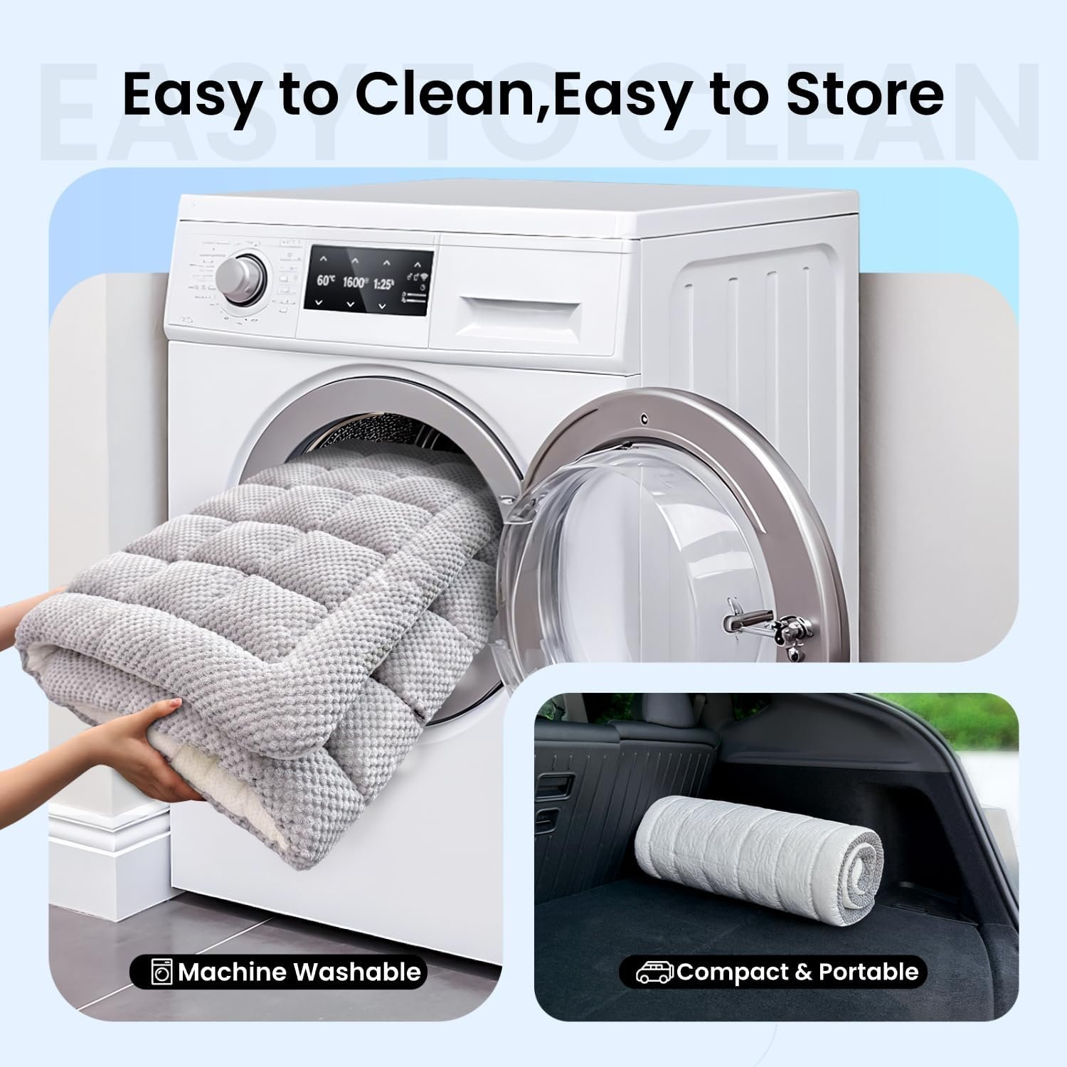 Chew-Resistant Extra-Thick Backseat Dog Bed Mat for Trucks and SUVs - Image 4