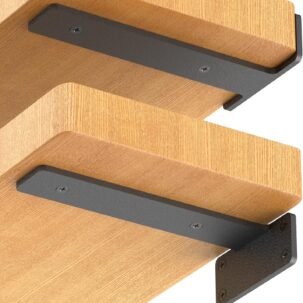 8 Pack Heavy Duty Floating Shelf Brackets 6 Inch Black Metal