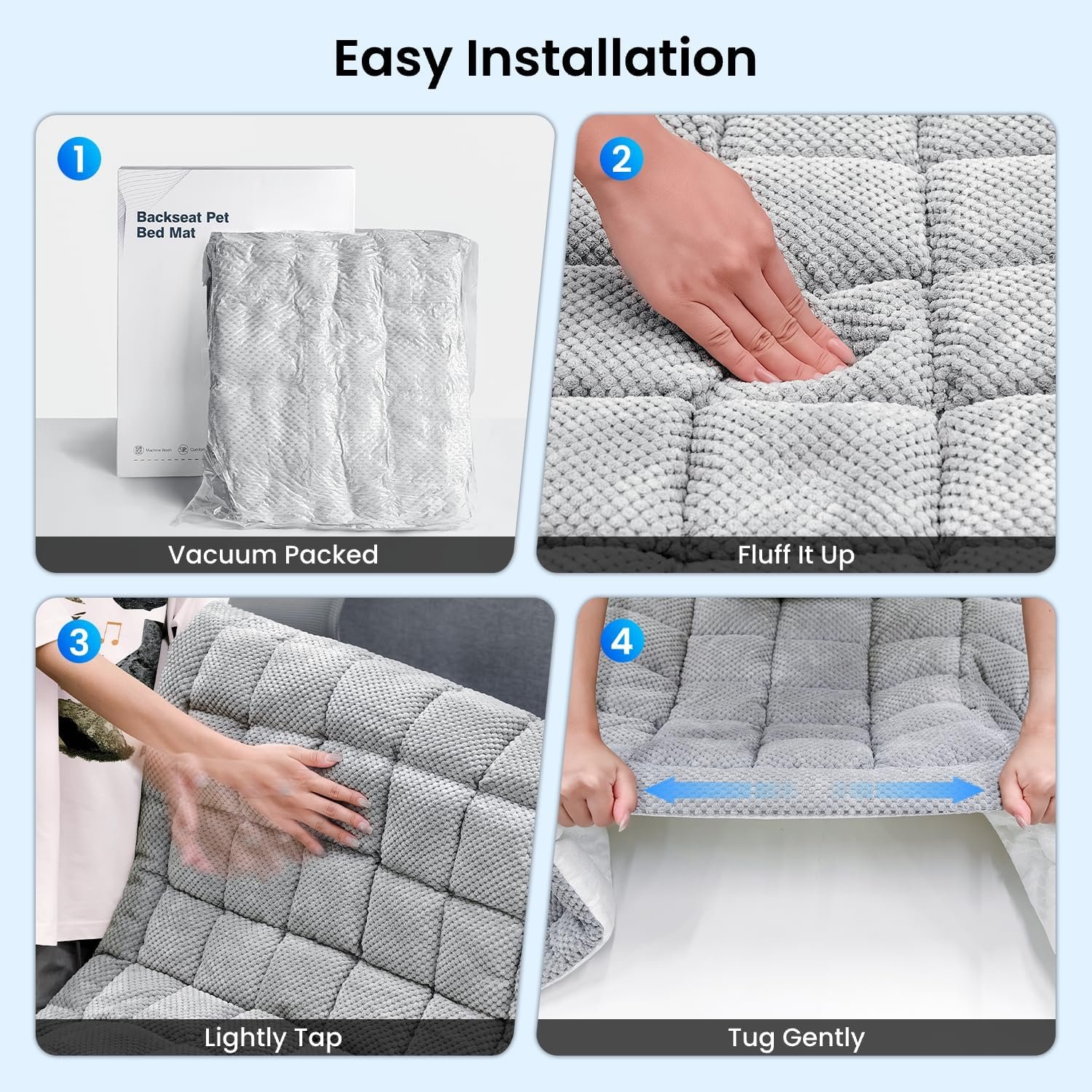 Chew-Resistant Extra-Thick Backseat Dog Bed Mat for Trucks and SUVs - Image 5