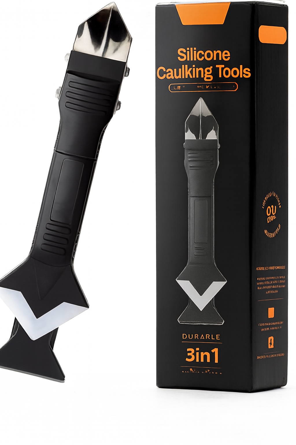 3 in 1 Silicone Caulking Tool with Stainless Steel Scraper