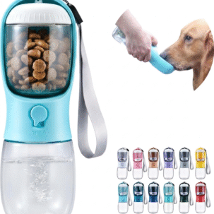 Portable Dog Water Bottle and Food Container for Hiking Trips